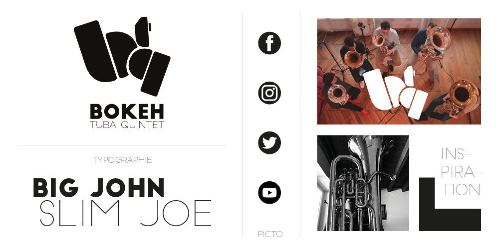 Mise en avant du logo de BOKEH TUBAS QUINTET