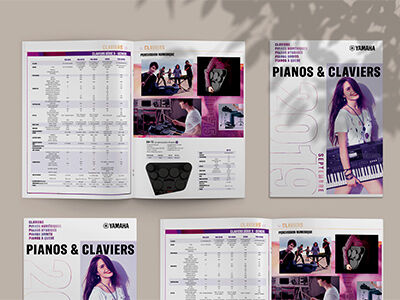 Création mise en page automatique catalogue yamaha musique europe